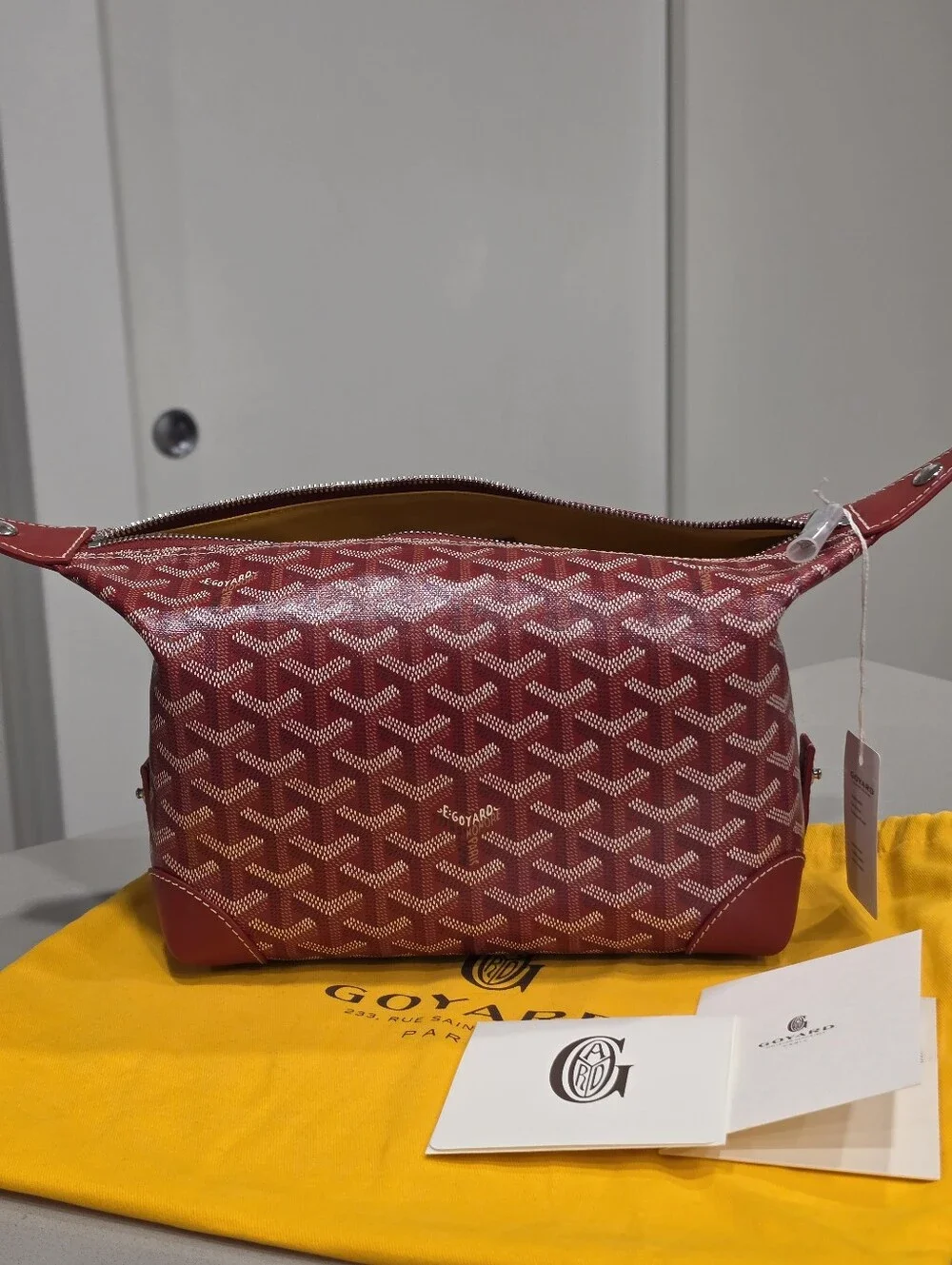 Goyard Red Toiletry Pouch